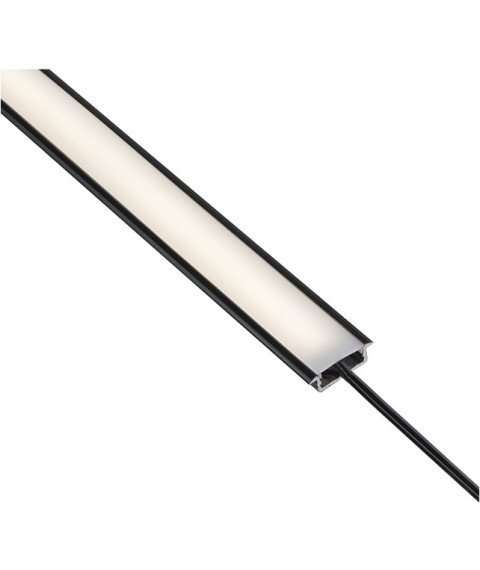 INLINE Z RECESSED PROFILEBLACK BODY + WHITE REFLECTOR L=2m 18x8mm