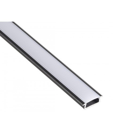 INLINE Z RECESSED PROFILEBLACK BODY + WHITE REFLECTOR L=2m 18x8mm