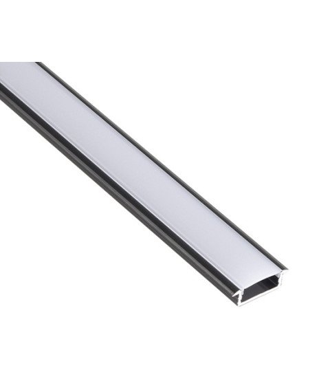 INLINE Z RECESSED PROFILEBLACK BODY + WHITE REFLECTOR L=2m 18x8mm