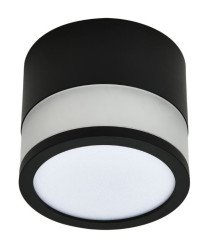 LED COB 12W SURFACE DOWNLIGHT ROUND BLACK AC85-265V 100LM/W 3000K
