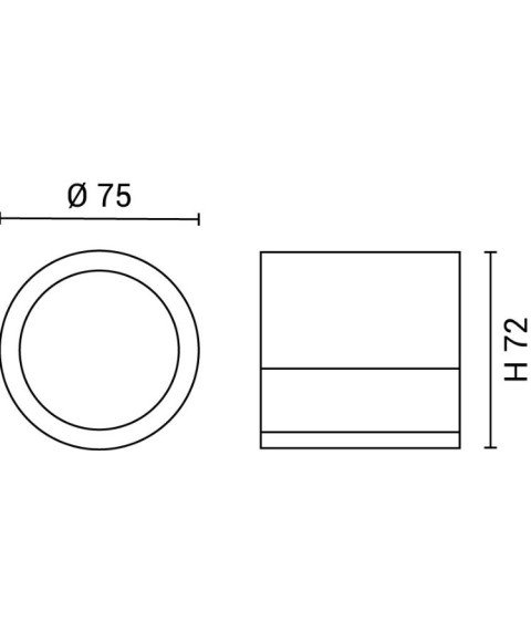 LED COB 7W SURFACE DOWNLIGHT ROUND WHITE AC85-265V 100LM/W 3000K