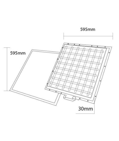 LED BACKLIT PANEL 60*60 36W/AC220-240V 120LM/W 6000K UGR<19 CRI>80 - WITH DRIVER 10PCS/BOX