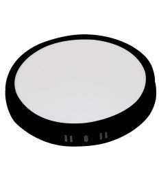 LED 24W SURFACE PANEL ROUND AC85-260V 3CCT BLACK