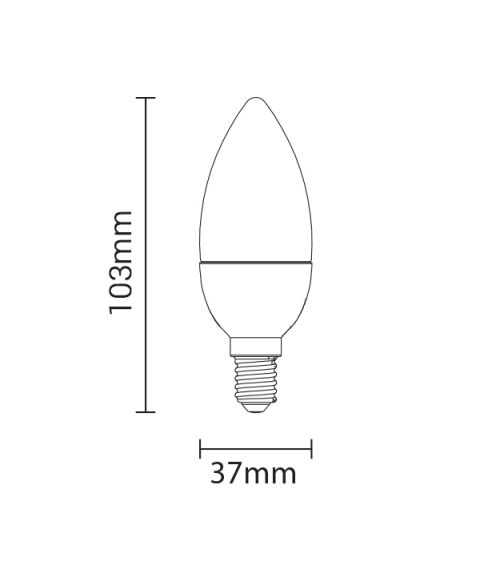 LED BULB E14 6W 220V 2700K - DIMMABLE 