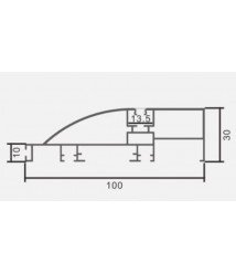 ALUMINIUM PROFILE FOR FLOOR BLACK COLOUR L=2M