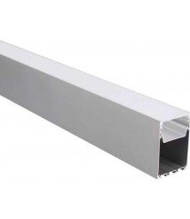 ALUMINIUM PROFILE LED STRIP BLACK BODY/WHITE COVER L=2M