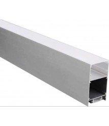 ALUMINIUM PROFILE LED STRIP BLACK BODY/WHITE COVER L=2M