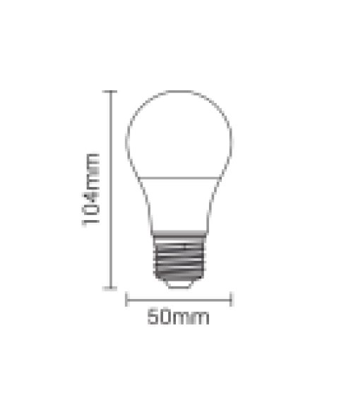 LED BULB A65 E27 12W 1055LM RA>80 AC175-265V 2700K