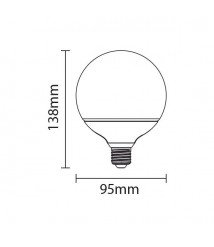 LED BULB E27 G95 12W 1055LM 175-265V 2700K