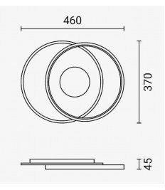 LED CEILING LAMP 54W/4120LM WH+WOOD 3000-6000K DIMMABLE + Remote Control