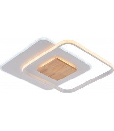 LED CEILING LAMP 60W/5180LM WH+WOOD 3000-6000K DIMMABLE + Remote Control