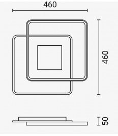 LED CEILING LAMP 60W/5180LM WH+WOOD 3000-6000K DIMMABLE + Remote Control