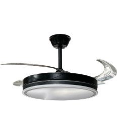 LED FAN CEILING 36W/3CCT 2880LM 100-240V BLACK - REMOTE CONTROL