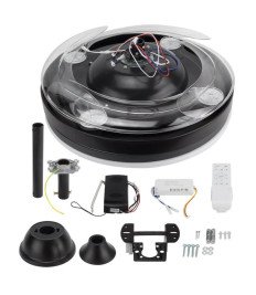 LED FAN CEILING 36W/3CCT 2880LM 100-240V BLACK - REMOTE CONTROL