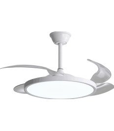 LED FAN CEILING 36W/3CCT 2880LM 100-240V WHITE SLIM - REMOTE CONTROL