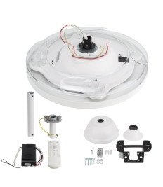 LED FAN CEILING 36W/3CCT 2880LM 100-240V WHITE SLIM - REMOTE CONTROL