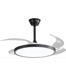 LED FAN CEILING 36W/3CCT 2880LM 100-240V BLACK SLIM - REMOTE CONTROL