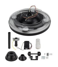 LED FAN CEILING 36W/3CCT 2880LM 100-240V BLACK SLIM - REMOTE CONTROL