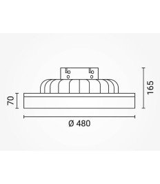 LED FAN CEILING 36W/3CCT 2880LM 100-240V WHITE/BLACK - REMOTE CONTROL