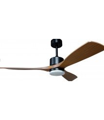 LED Fan Ceiling 18W/3CCT 1440LM Black Wood + Remote Control