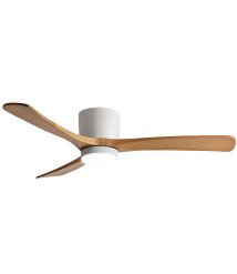 LED FAN CEILING 18W/3CCT 1440LM 100-240V WHITE+WOOD - REMOTE CONTROL