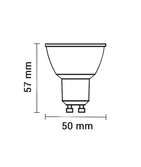 LED SPOT GU10 5W/175-265V 38° SMD 2700K