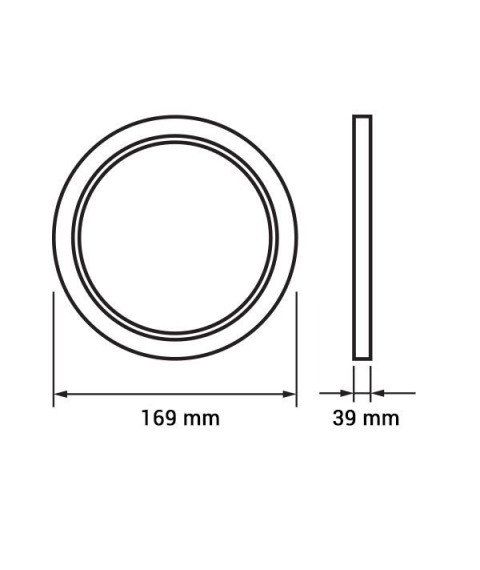 24W LED SURFACE PANEL ROUND AC180-260V 50-60Hz 2800K