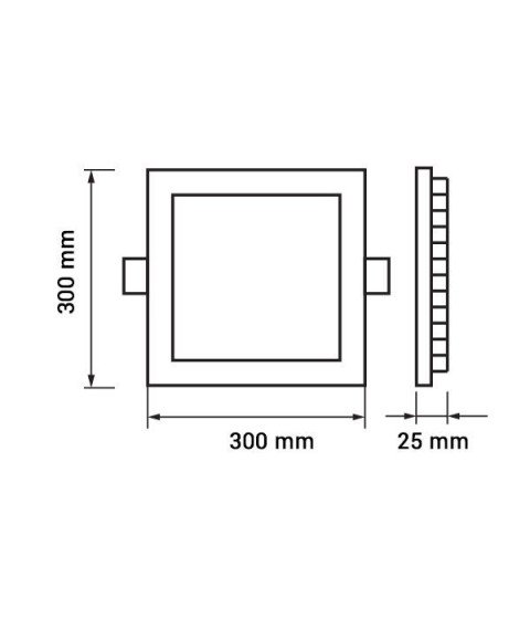 18W LED BUILT-IN MODULE SQUARE AC180-260V 4500K  - WITH DRIVER