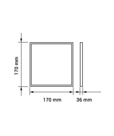 12W LED SURFACE PANEL SQUARE 6000K 170-265V 960lm EPISTAR CHIP