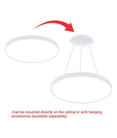 LED CEILING / PENDENT LIGHT ROUND 5630SMD 30W AC175-260V 2250LM 4500K - WHITE