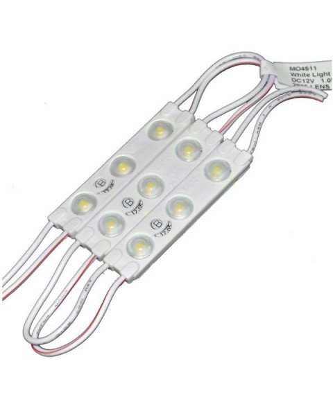 LED LENS MODULE 3 2835 160° DC12V 1W 58*12mm IP65 BLUE LED LENS MODULE 3 2835 160° DC12V 1W 58*12mm IP65 BLUE