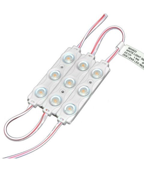 LED LENS MODULE 3 2835 160° DC12V 1.5W 70*15mm IP65 BLUE