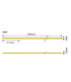 LED Strip COB Slim 3mm 24V 7W 384LED/M - 6000K