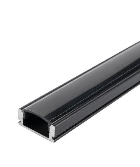 ALUMINIUM PROFILE FOR LED STRIP BLACK BODY + BLACK COVER L=2m