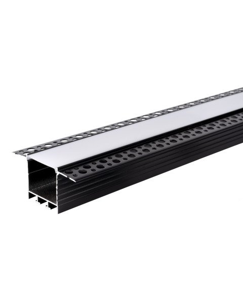 ALUMINIUM PROFILE FOR LED STRIP BLACK BODY/BLACK COVER L=2m 71.5x35mm