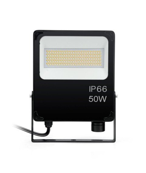 LED SMD FLOODLIGHT 50W AC200-277V IP66 100LM/W PF>0.9 CCT-CHANGING WITH BREATH PLUG