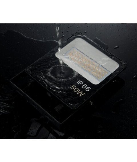 LED SMD FLOODLIGHT 50W AC200-277V IP66 100LM/W PF>0.9 CCT-CHANGING WITH BREATH PLUG