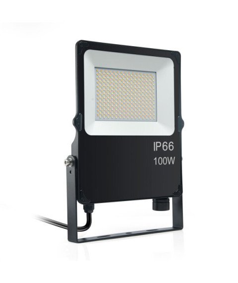 LED SMD FLOODLIGHT 100W AC200-277V IP66 100LM/W PF>0.9 CCT-CHANGING WITH BREATH PLUG