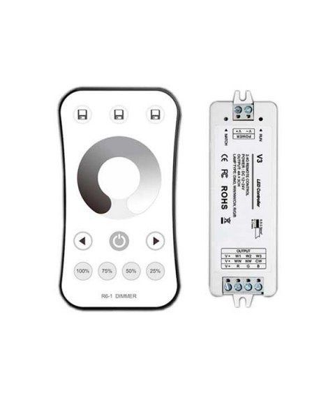 LED SINGLE COLOR DIMMING REMOTE CONTROL SET RF 2.4G 3CH 3*4A V3