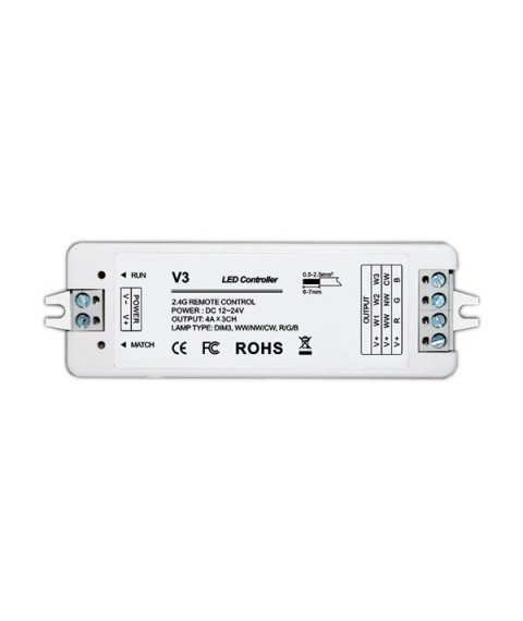 LED RGB CONTROLLER 4A*3CH 144W-12V/288W-24V V3 CONSTANT VOLTAGE