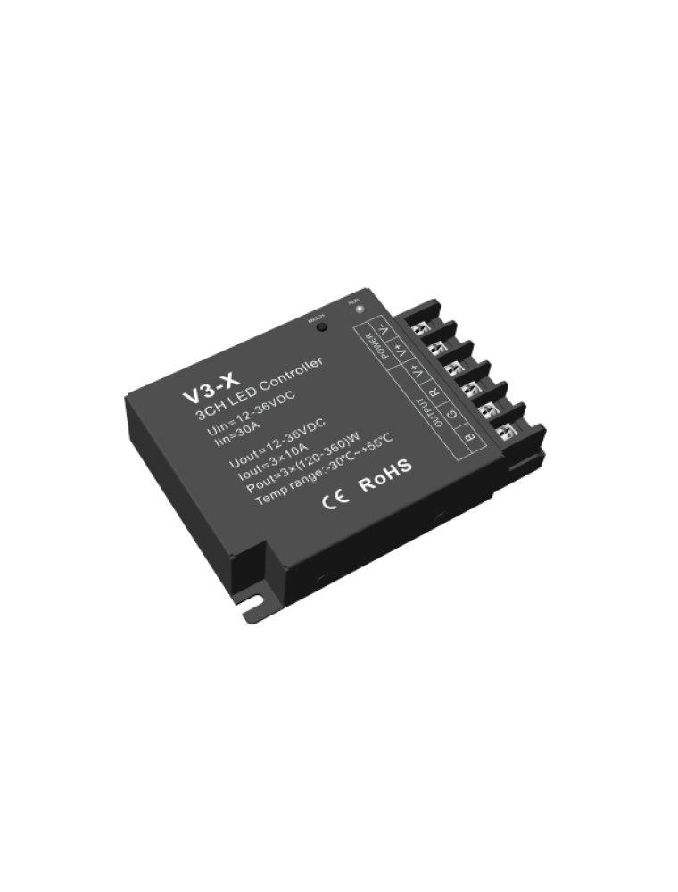 LED CONTROLLER V3X 1236VDC 10A*3CH, MAX 30A 360W/720W/1080W(12V/24V)