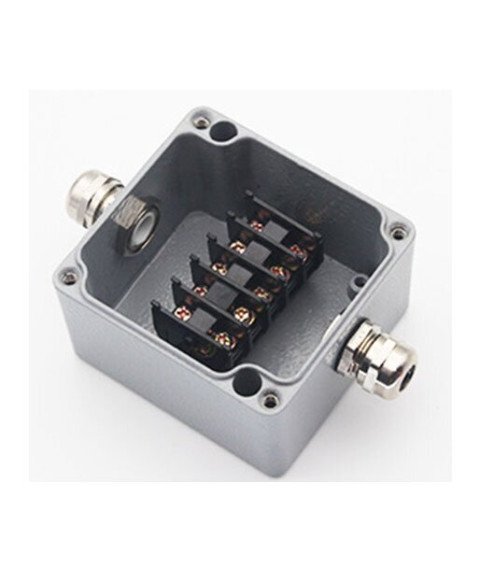 WATERPROOF ALUMINIUM BOX TERMINAL BLOCK IP68 450V/24A - 2 TERMINALS WATERPROOF ALUMINIUM BOX TERMINAL BLOCK IP68 450V/24A - 2 TERMINALS