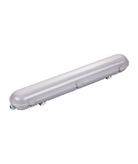 LED WATERPROOF LIGHT FIXTURE IP65 120CM 40W 100LM/W 6000K - STAINLESS STEEL CLIPS WITH CONNECTOR CABLE GLAND LED WATERPROOF LIGHT FIXTURE IP65 120CM 40W 100LM/W 6000K - STAINLESS STEEL CLIPS WITH CONNECTOR CABLE GLAND