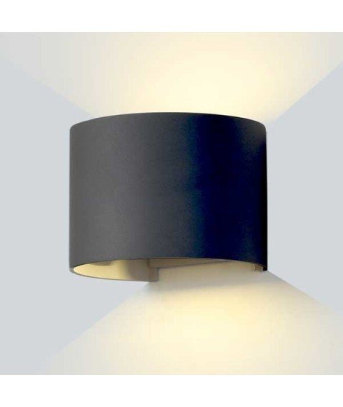 LED WALL LIGHT EPISTAR AC100-240V 6W IP54 480LM BLACK BODY 4000K