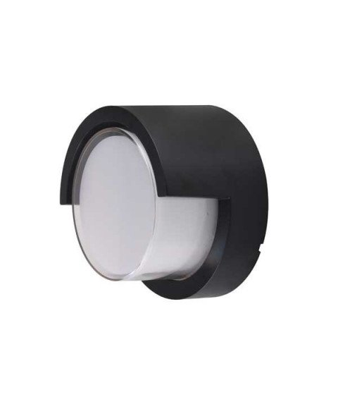 LED WALL LIGHT ROUND BLACK 15W 3000K 1500LM AC100-240V IP65