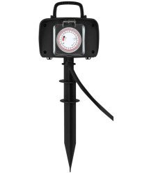 GARDEN POWER STRIP TWIN SOCKET + TIMER
