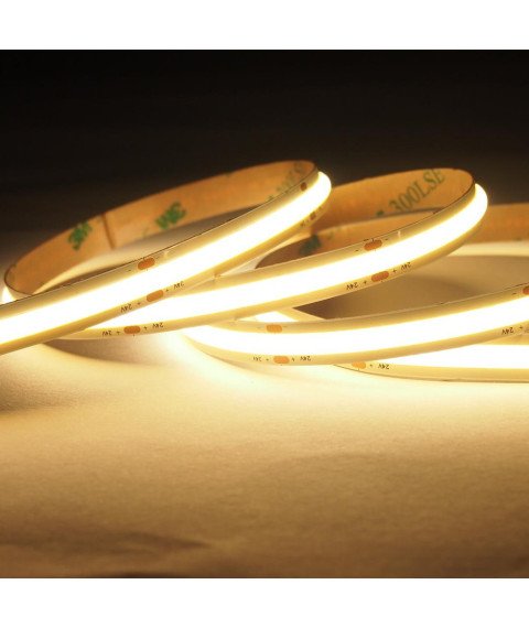 High CRI 90 White Color Light Flexible COB LED Strip Lights - DC12V 5m Roll 6500K IP68 High CRI 90 White Color Light Flexible COB LED Strip Lights - DC12V 5m Roll 6500K IP68