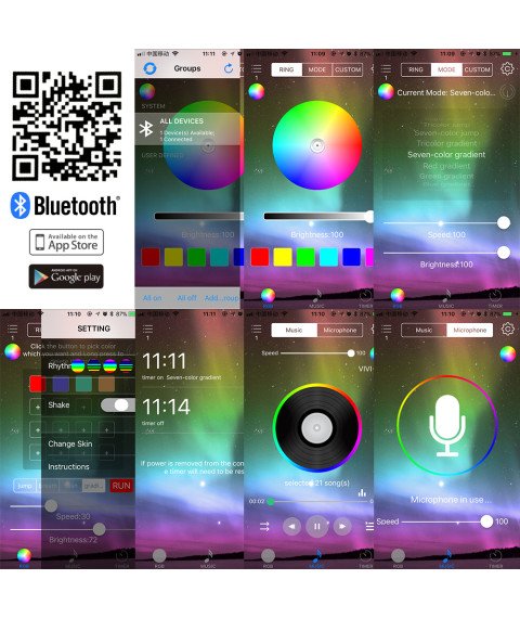 RGB Controller High Voltage Bluetooth Music With Amazon Alexa, Google Assistant, IFTTT, Google Nest WiFi AC Switch