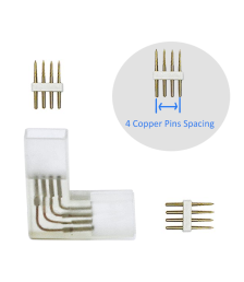RGB 4 PIN L Shape Bends for 240V RGB Strip