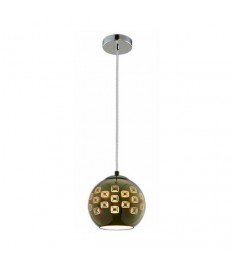 3D GLASS PENDANT - E27 MAX 40W CHROME SQUARES D200xH175mm